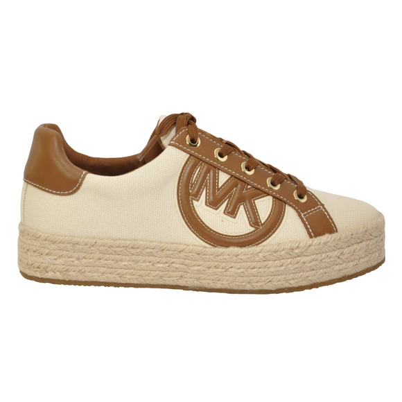 Michael Kors Poppy Espadrille Lace-Up Canvas Sneaker Light Cream Nib - Picture 2 of 7
